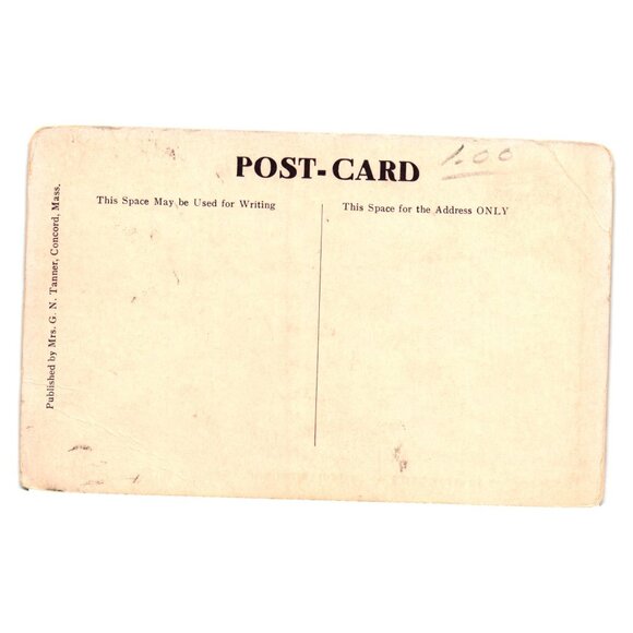 Antique Wayside Home Of Hawthorne Concord Mass Postcard Published Mrs G N Tanner - Picture 2 of 2